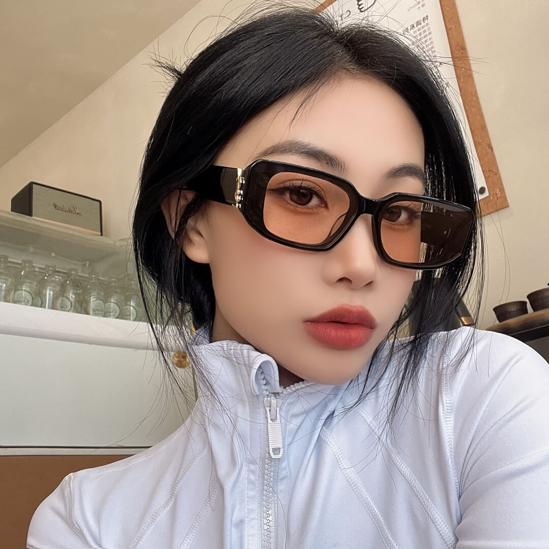 ys l m96 f summer sunglasses small size white black