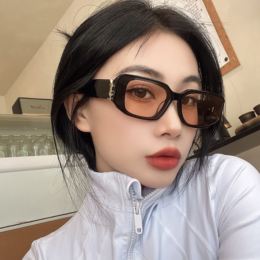 ys l m96 f summer sunglasses small size white black