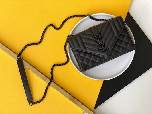 ysl crossbody shoulder bag black and silver hardware