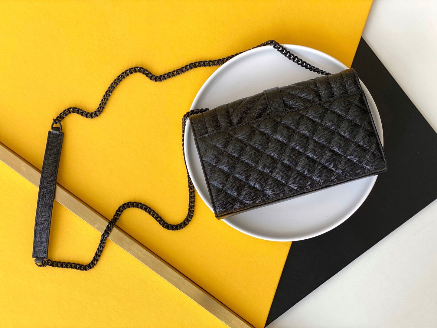 ysl crossbody shoulder bag black and silver hardware