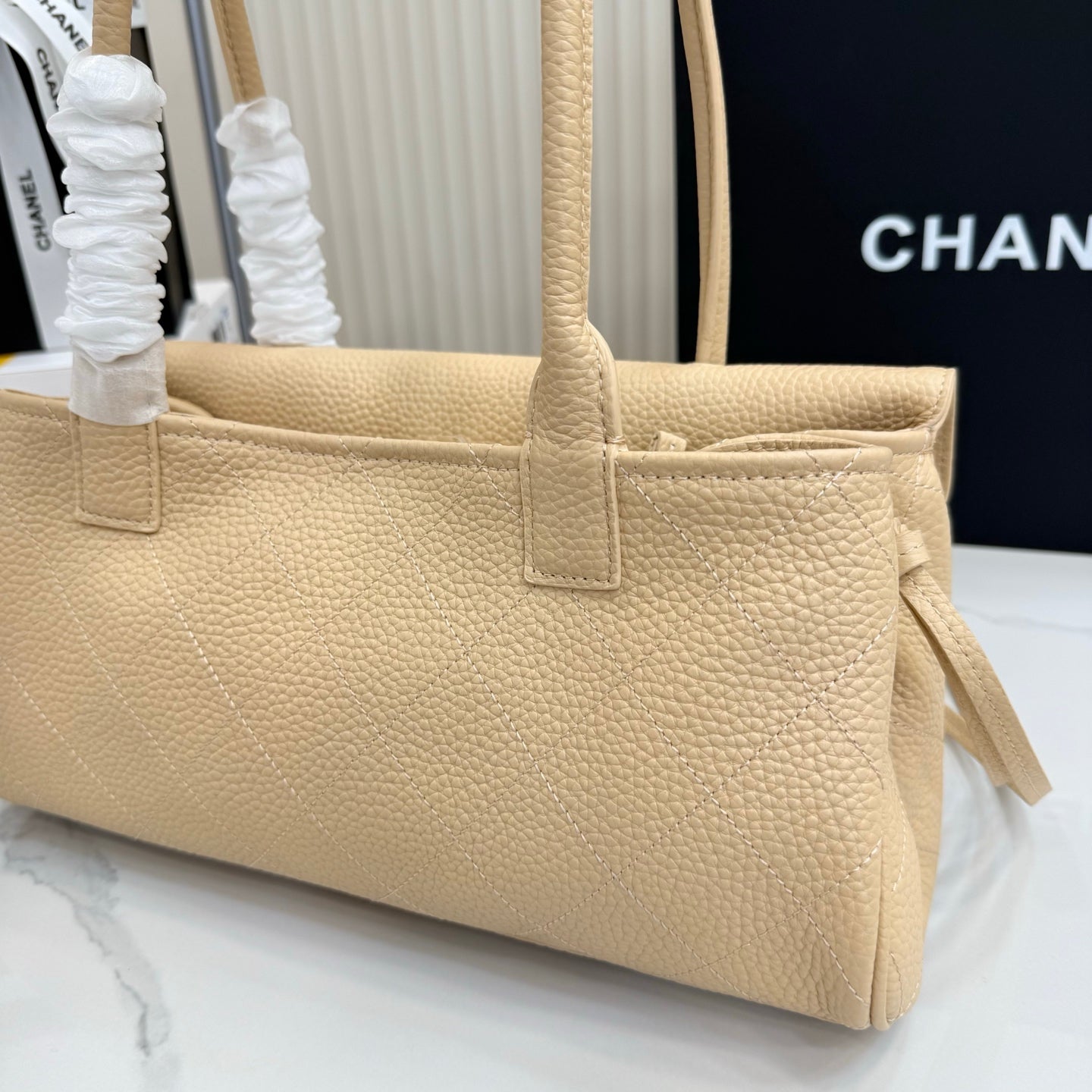 Chanel 26S Flap Bag Apricot Calfskin AS6288