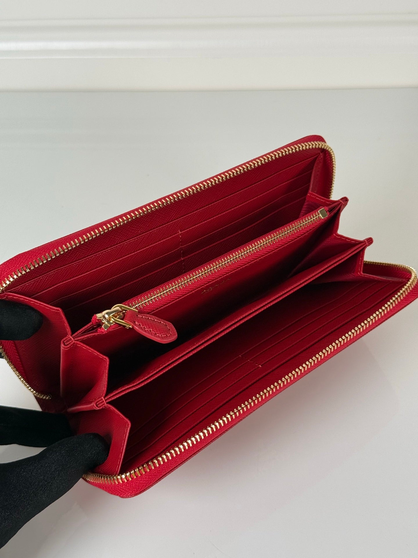 Prada Zip Wallet Red 1ML506 - View 3