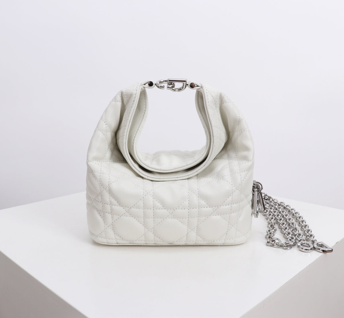 Dior Jonathan Anderson Mini White Silver Hardware 1538S