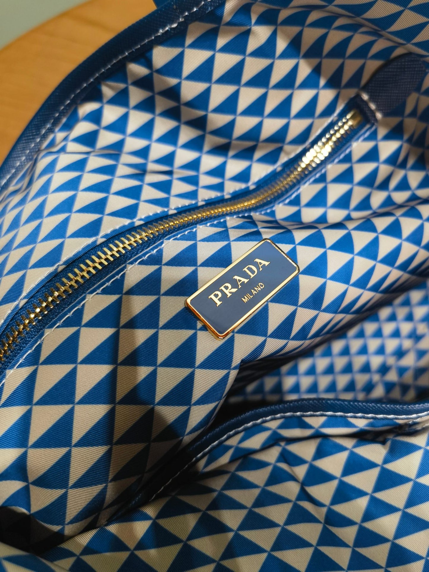 Prada 1BD552 Tote 1BD552 Blue - View 7