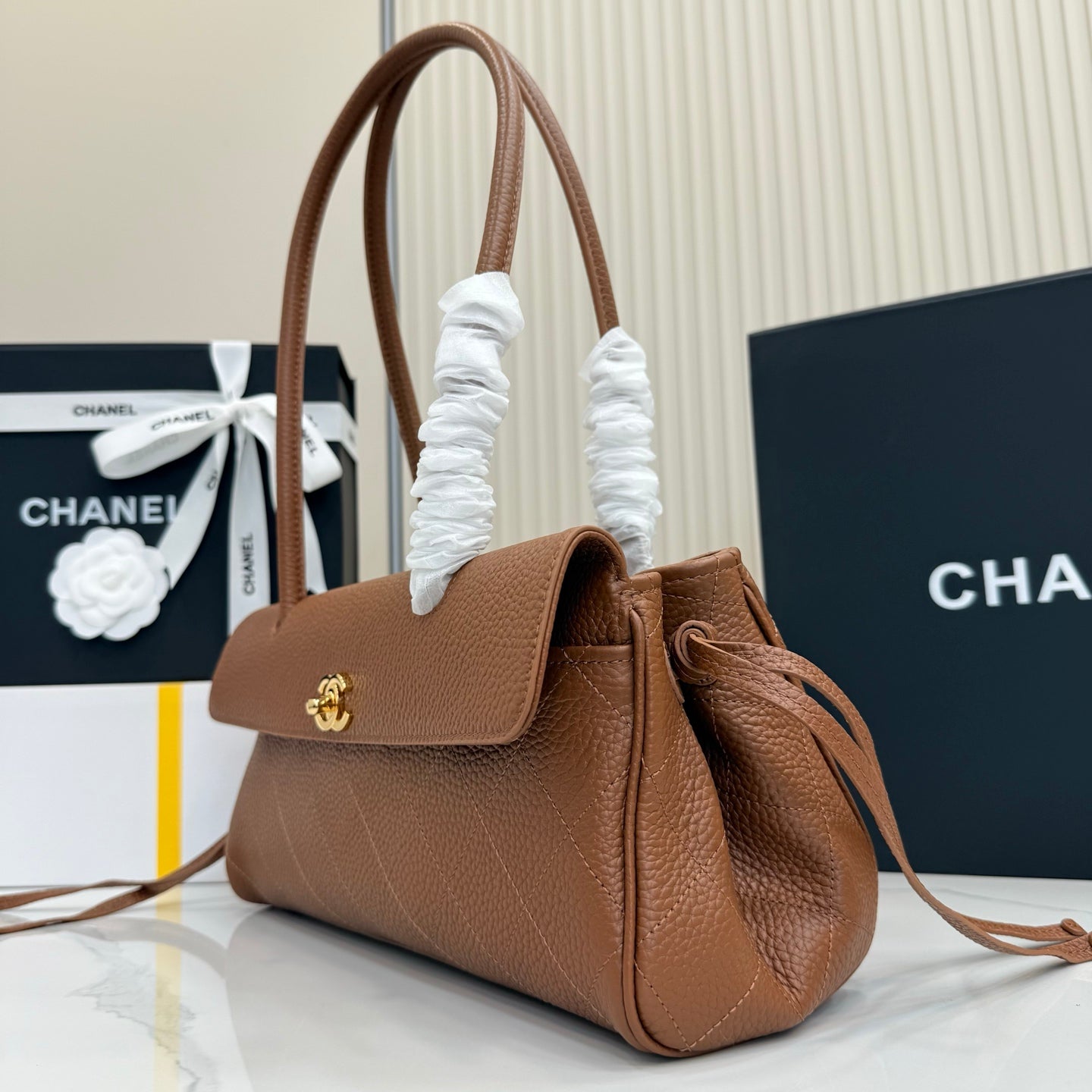 Chanel 26S Flap Bag Brown Calfskin AS6288