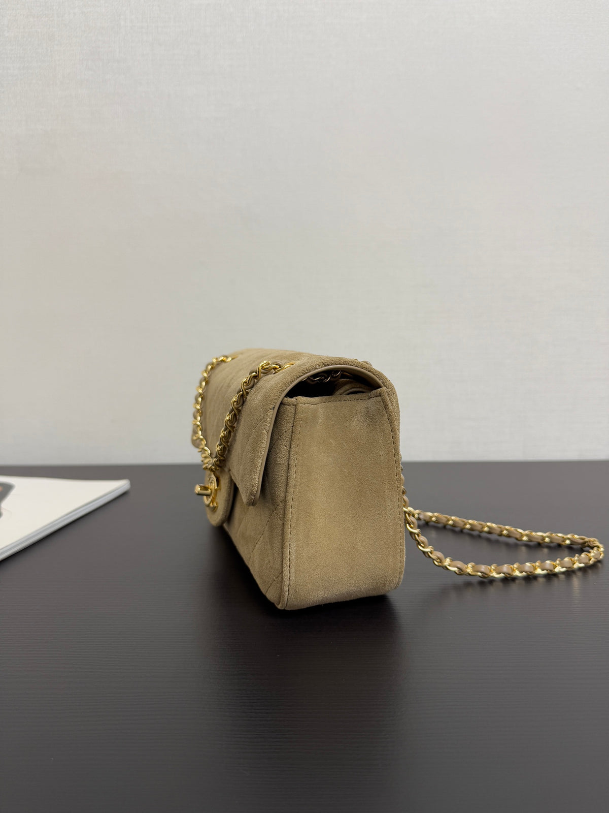 Chanel Maxi Mini Flap Bag Brown Gold Hardware AS6626