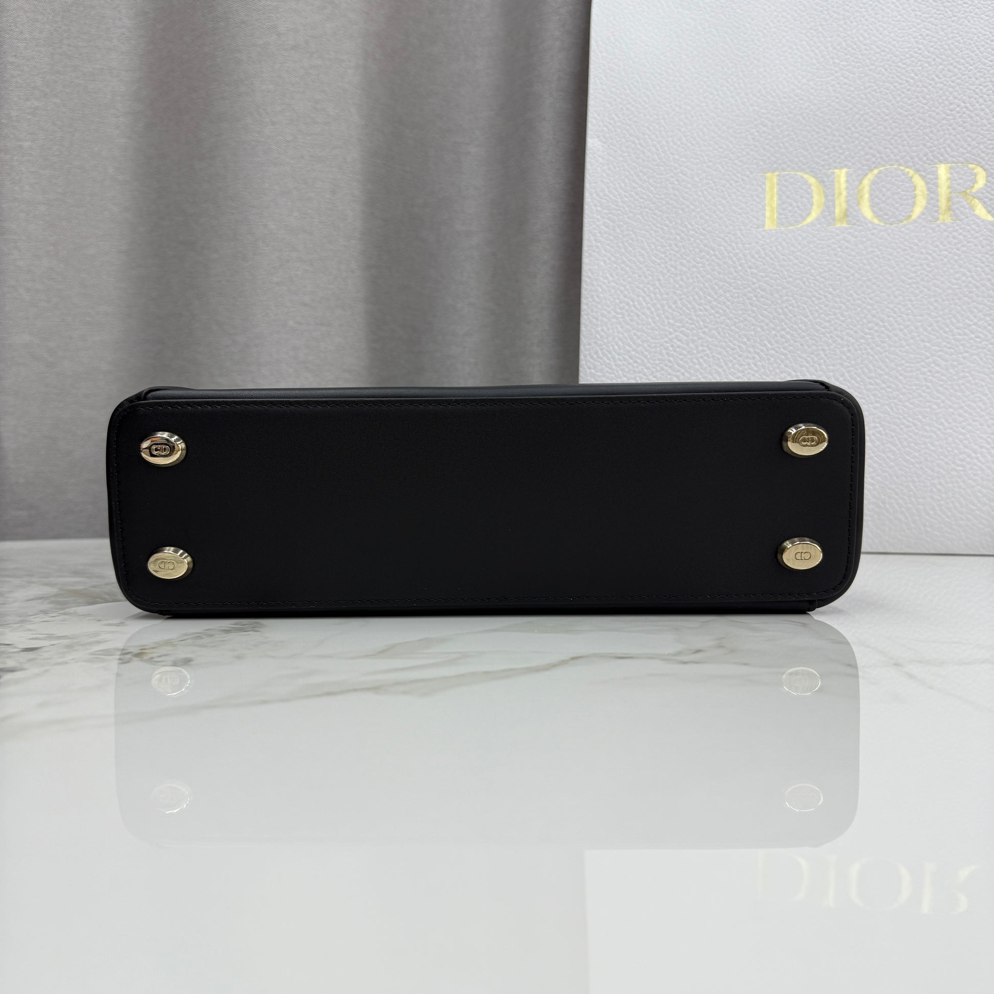 Dior Bow Tote Black Gold Hardware DO0737 - Image 6