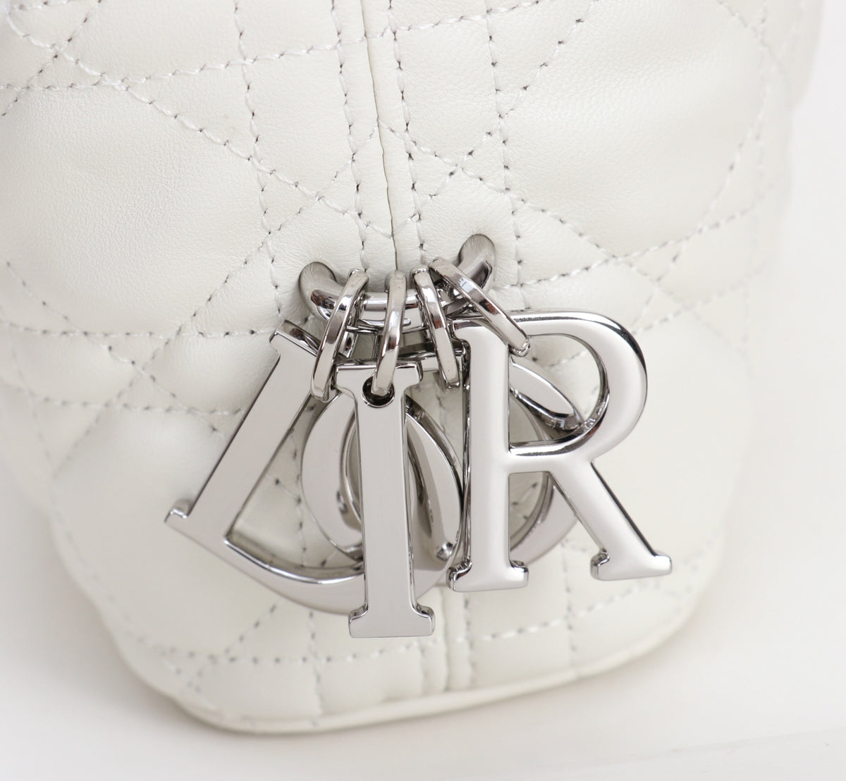 Dior Jonathan Anderson Mini White Silver Hardware 1538S