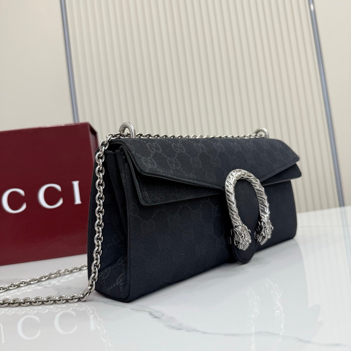 Gucci Dionysus GG Canvas Black Shoulder Bag 874735