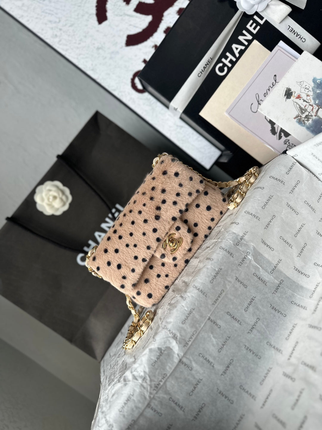 Chanel 26A Leopard Dot Bag Leopard AS1116