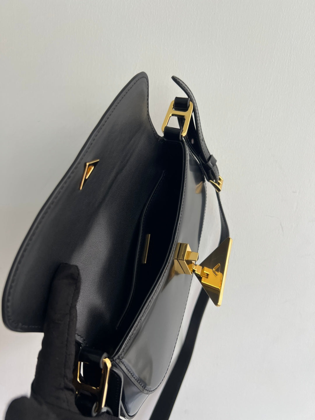 Prada 1BD345 Shoulder Bag Black Gold - View 9