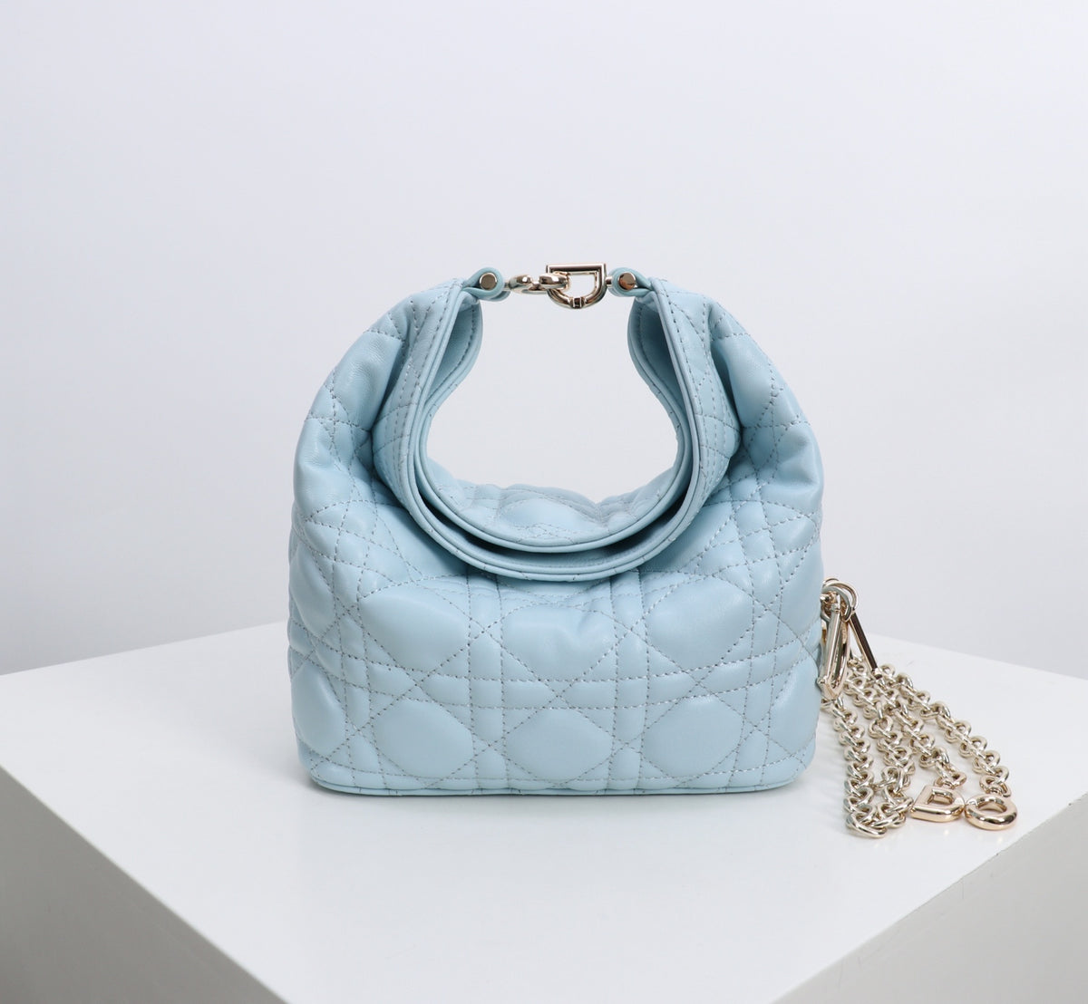 Dior Jonathan Anderson Mini Light Blue Silver Hardware 1538S