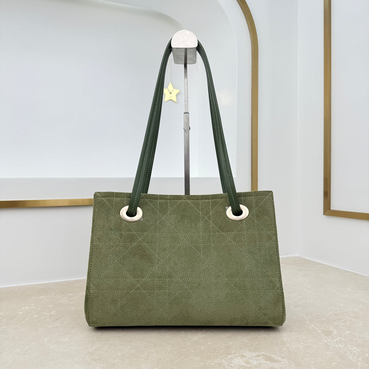 Dior Small Promenade Shopping Bag Olive Green M1410