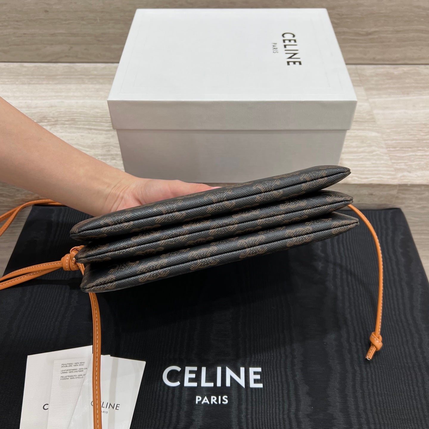 Celine Trio Flap Shoulder Bag 10863N - View 4