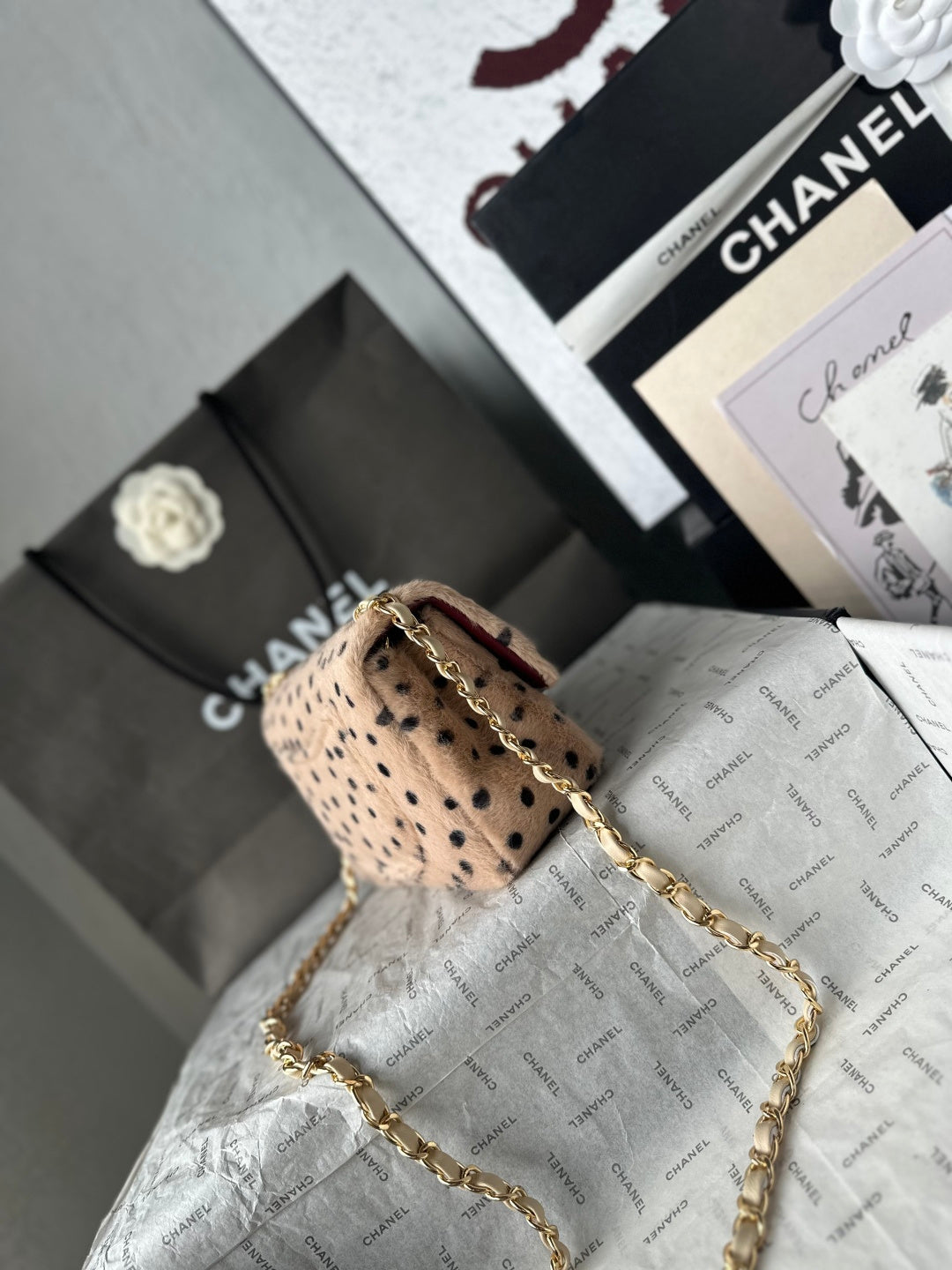 Chanel 26A Leopard Dot Bag Leopard AS1116