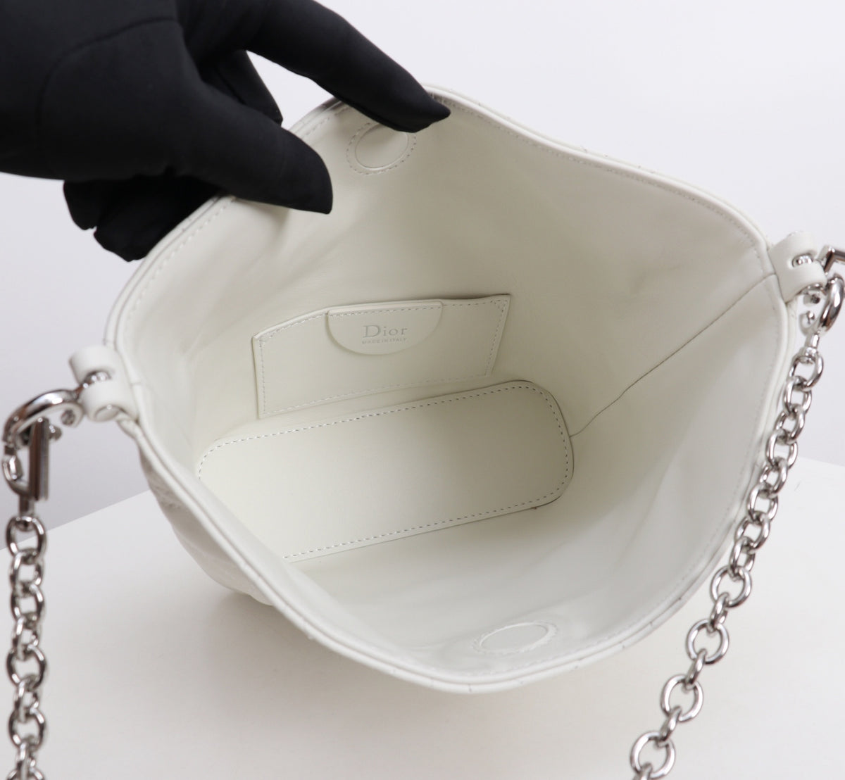 Dior Jonathan Anderson Mini White Silver Hardware 1538S