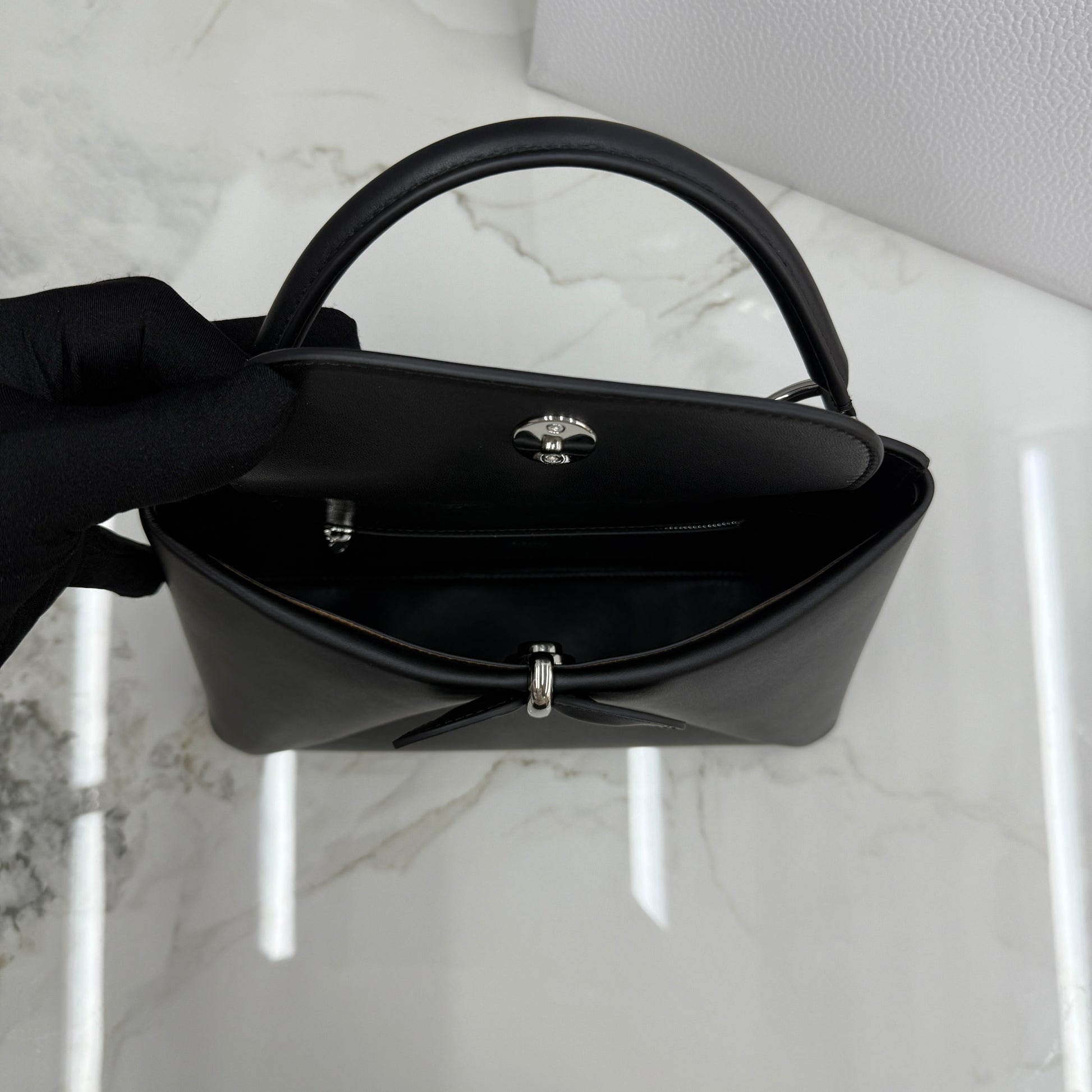 Dior Bow Tote Black Hardware DO0737 - Image 7