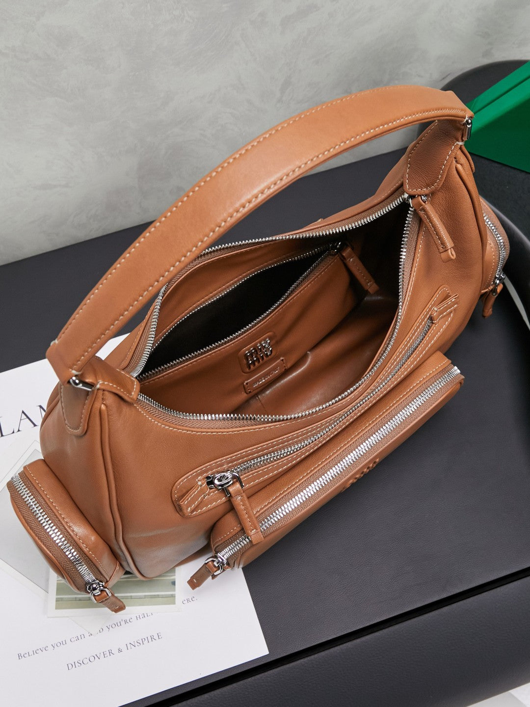 Miu Miu Pocket Bag 5BC189 Brown Caramel - View 7