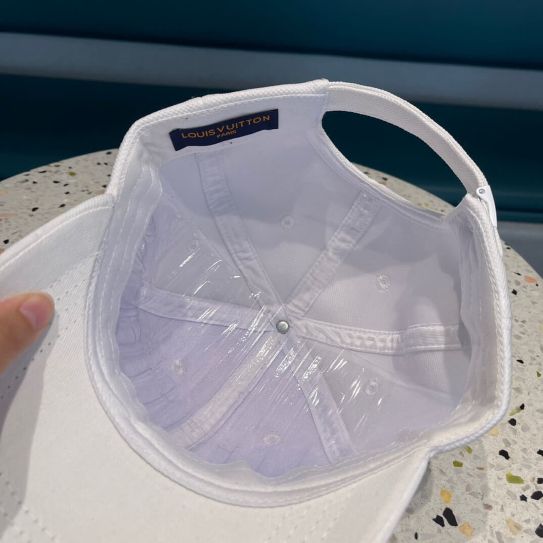 lou baseball hat for summer 20230730 white