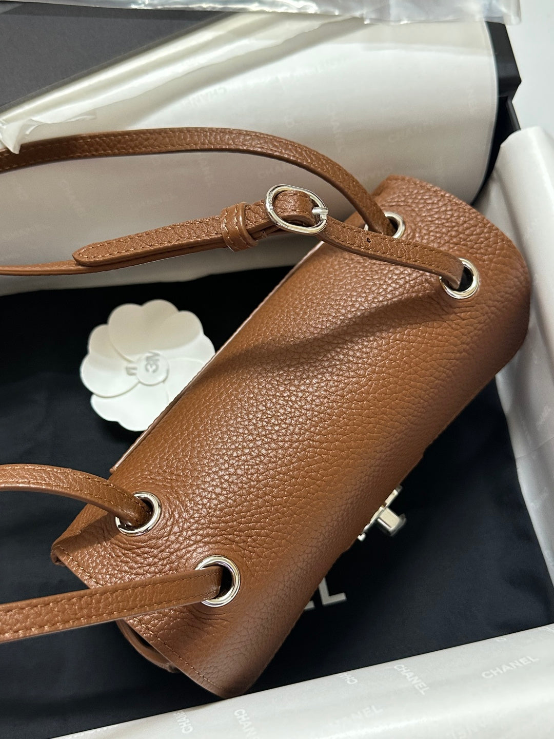 Chanel Maxi Flap Bag Caramel Gold Hardware AS6573