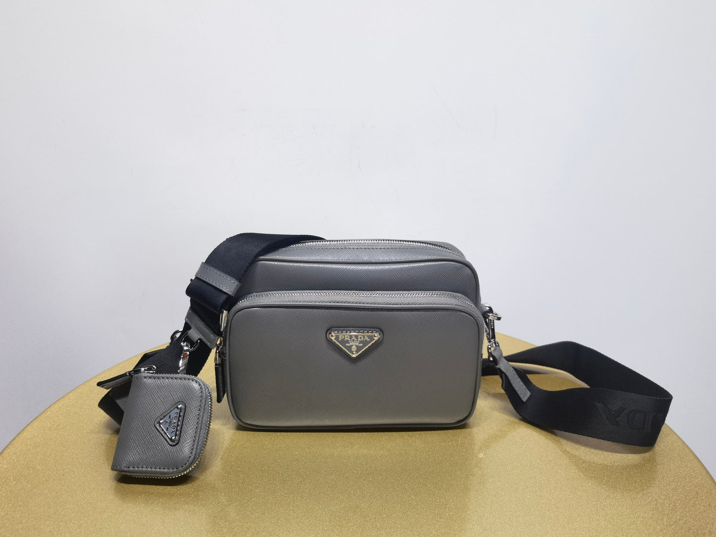 Prada Saffiano Shoulder Bag 2VH170 Black - View 7
