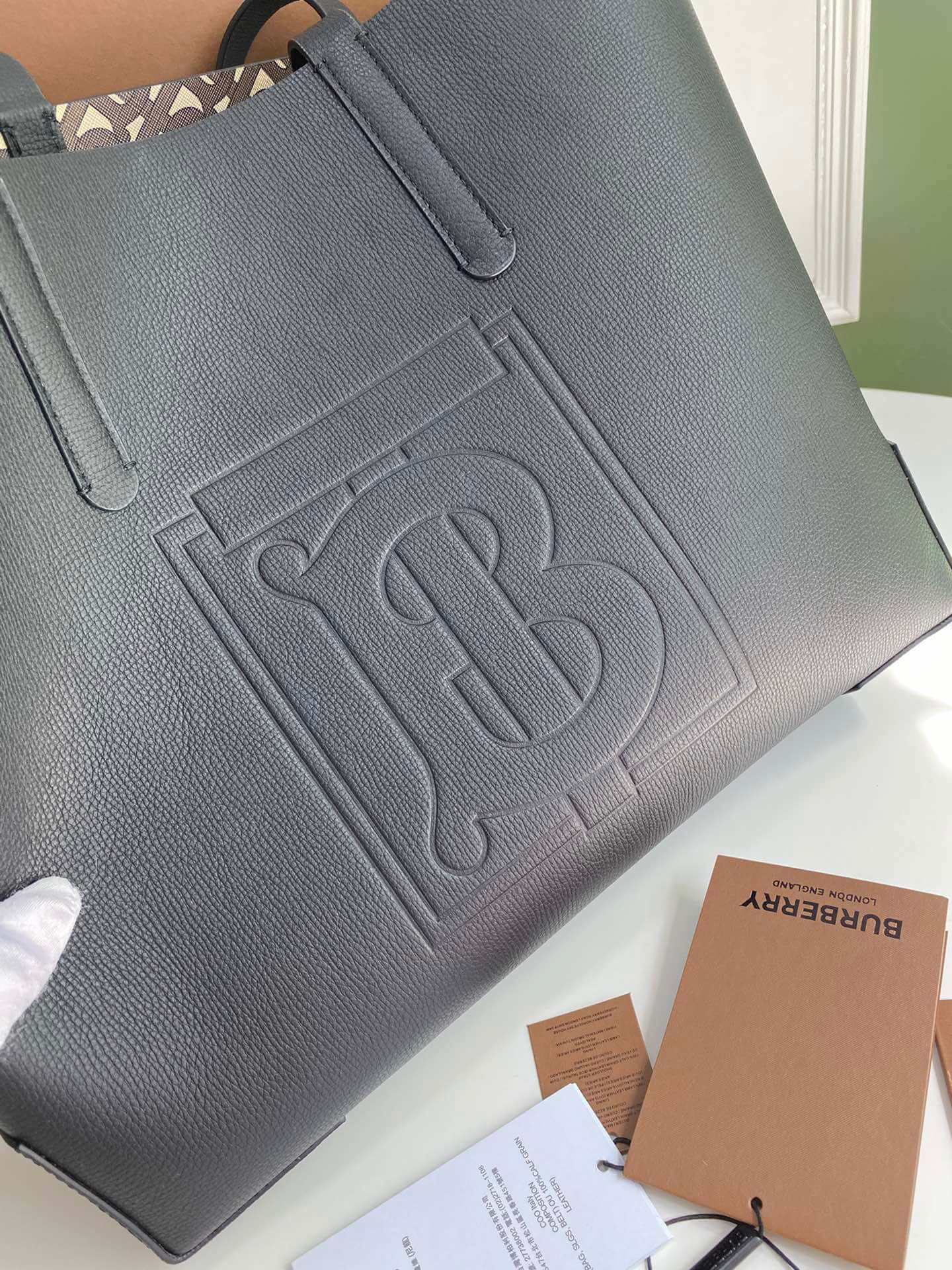 bur tote bag handbag black cowhide 550678 for 2022