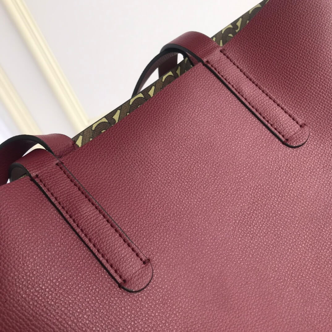bur tote bag handbag maroon cowhide 550678 for 2022