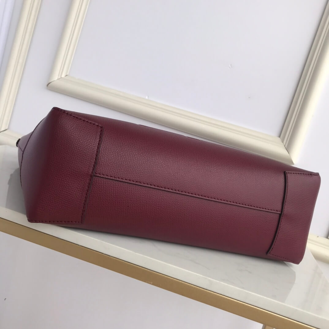 bur tote bag handbag maroon cowhide 550678 for 2022