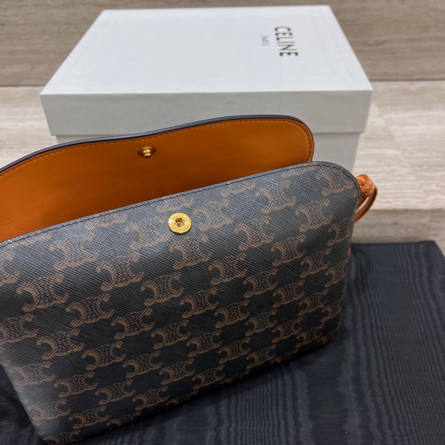 Celine Trio Flap Shoulder Bag 10863N - View 8