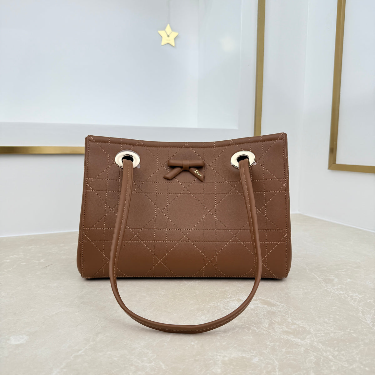 Dior Small Promenade Shopping Bag Caramel M1410