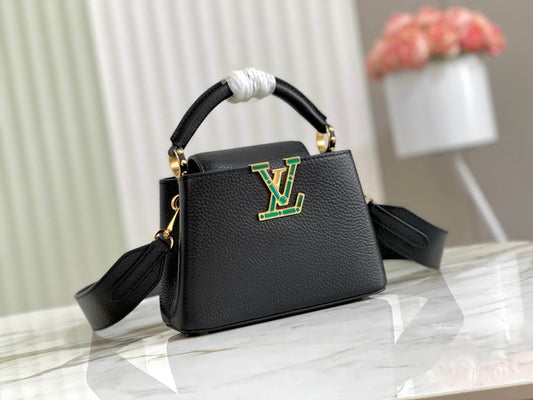 m59066 m48865 capucines mini shoulder handbag black