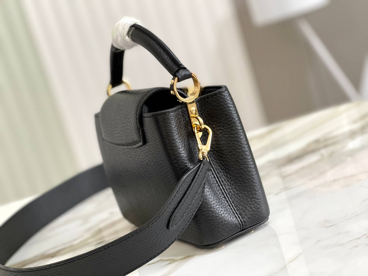 m59066 m48865 capucines mini shoulder handbag black