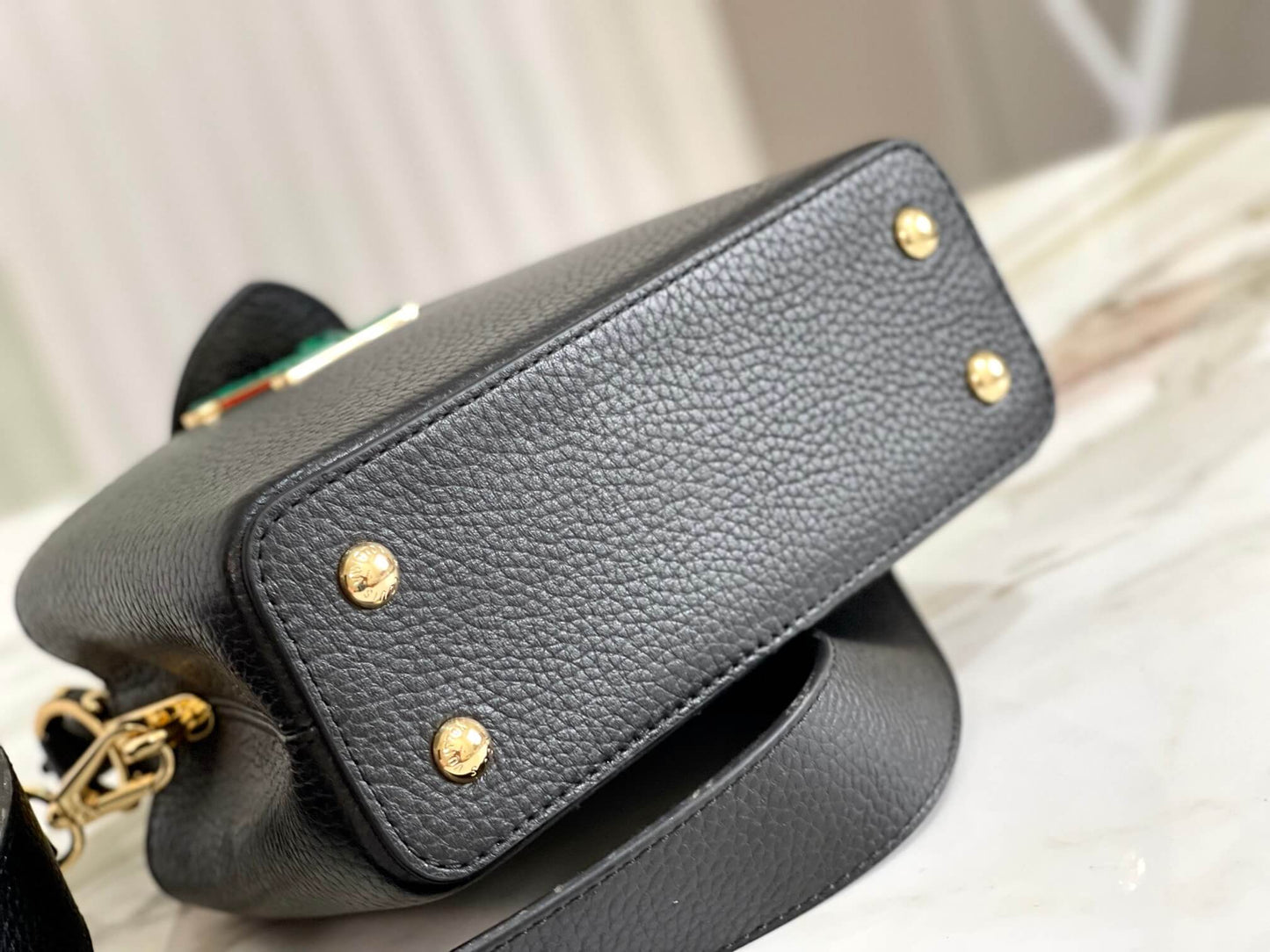 m59066 m48865 capucines mini shoulder handbag black