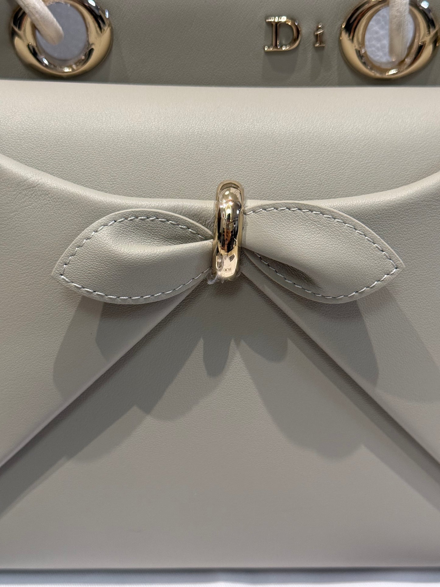 Dior Bow Tote Grey Gold Hardware DO0737 - Image 12