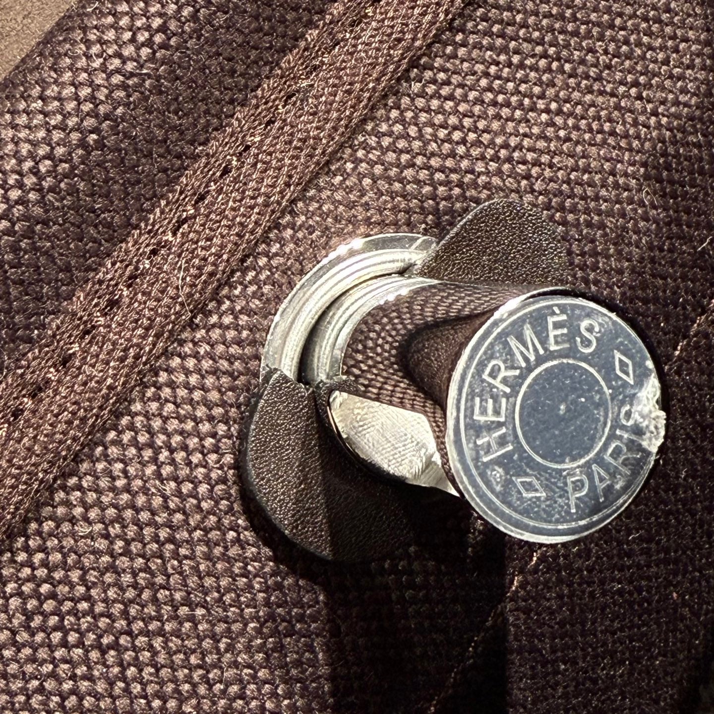 Hermes Mini Herbag Coffee Ebony Silver - View 8