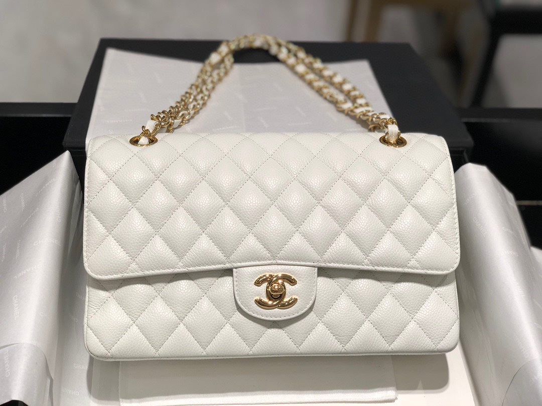 cf classic design mudium size 25 5cm original imported caviar genuine leather full steel hardware 1