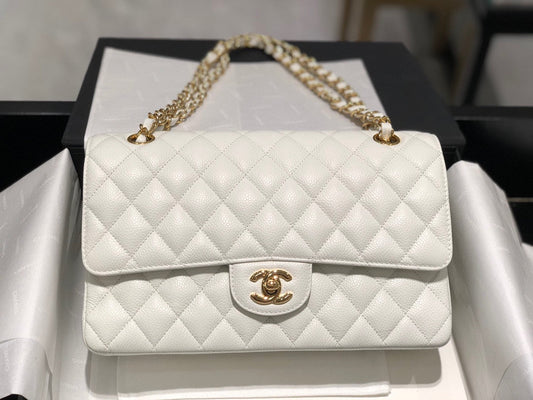 cf classic design mudium size 25 5cm original imported caviar genuine leather full steel hardware 1