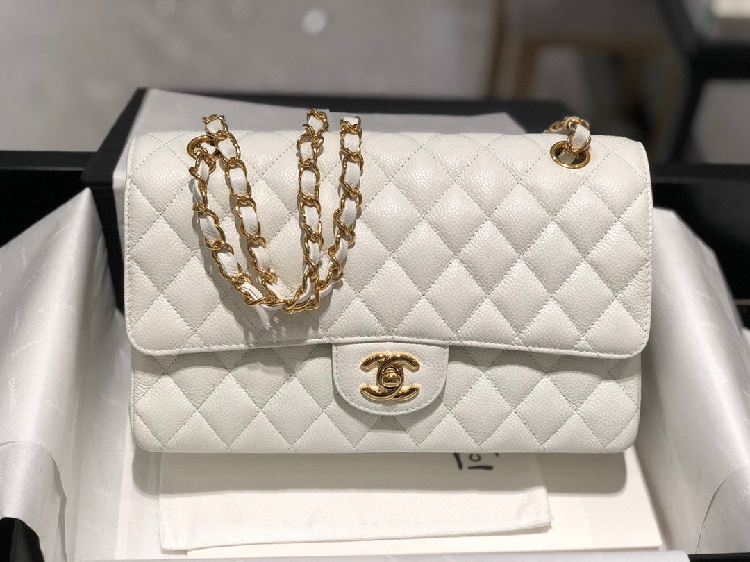 cf classic design mudium size 25 5cm original imported caviar genuine leather full steel hardware 1
