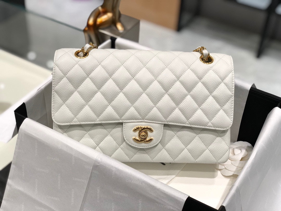 cf classic design mudium size 25 5cm original imported caviar genuine leather full steel hardware 1