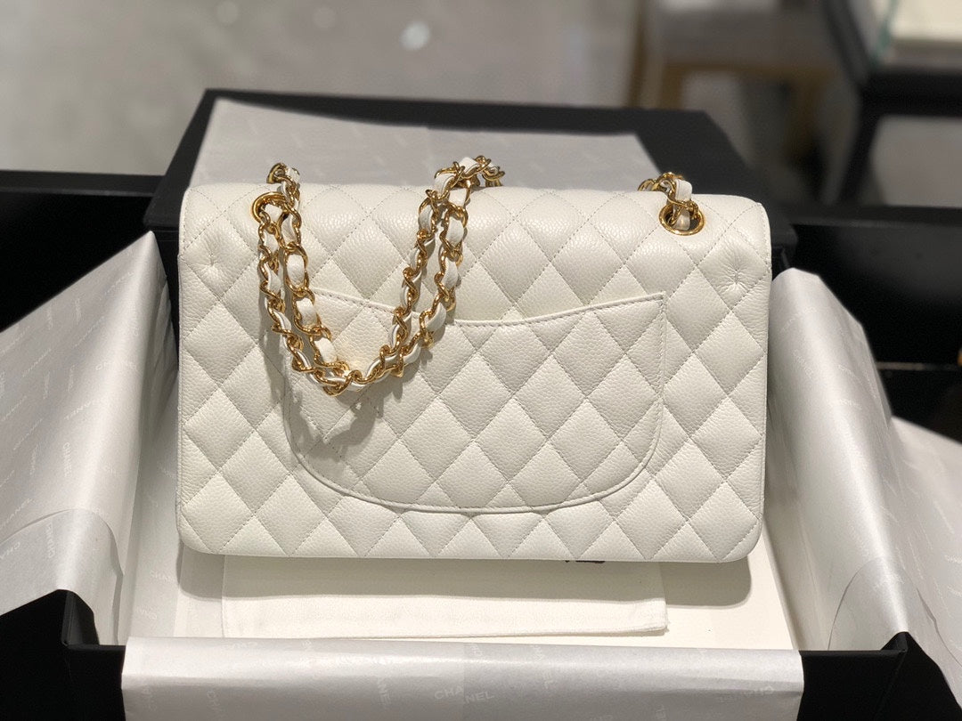 cf classic design mudium size 25 5cm original imported caviar genuine leather full steel hardware 1