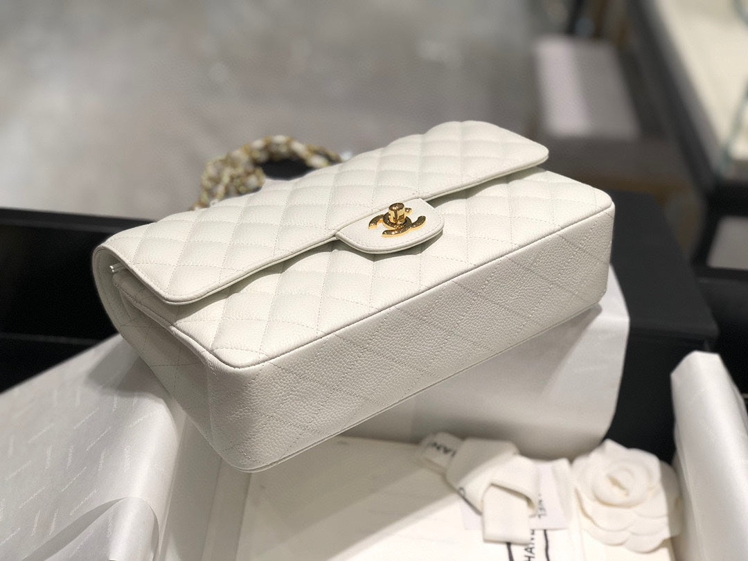 cf classic design mudium size 25 5cm original imported caviar genuine leather full steel hardware 1