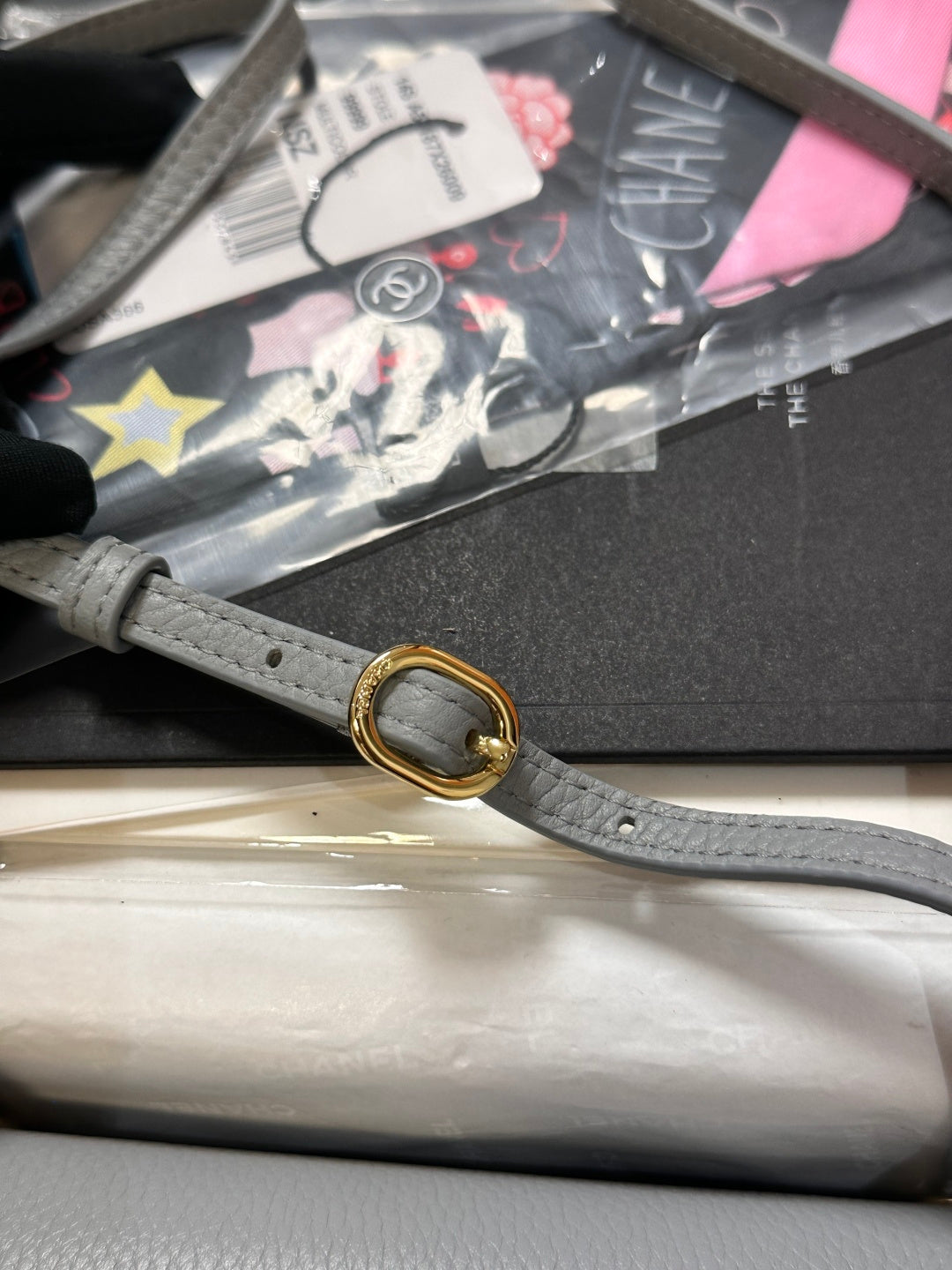 Chanel Maxi Flap Bag Grey Gold Hardware AS6573