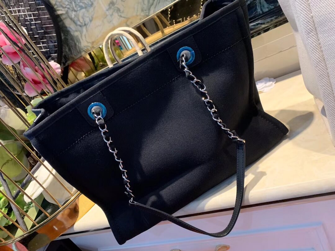 cha beach bag shopping bag 30cm 26cm black
