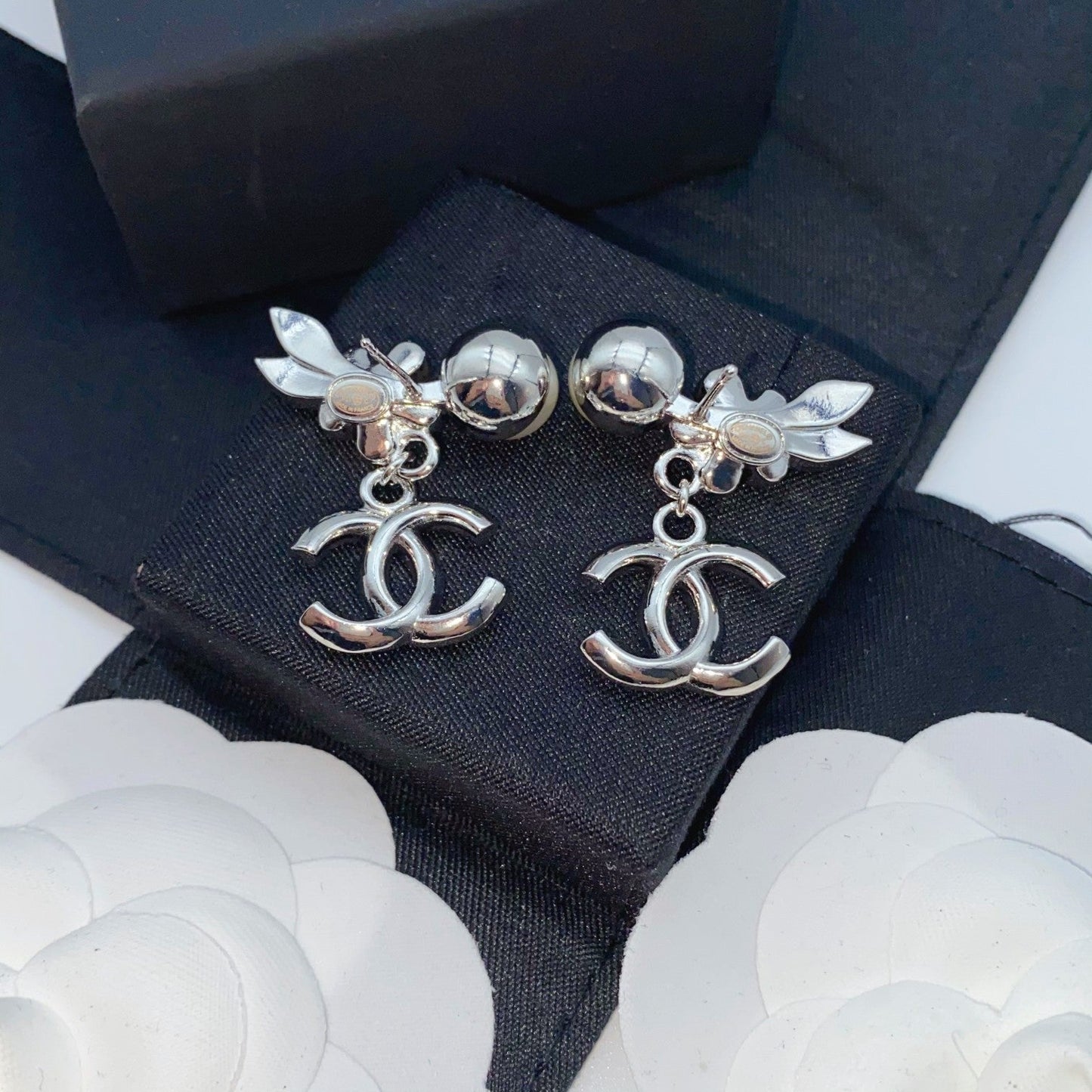 cha cc earrings brilliant starry sky design light gold free shipping