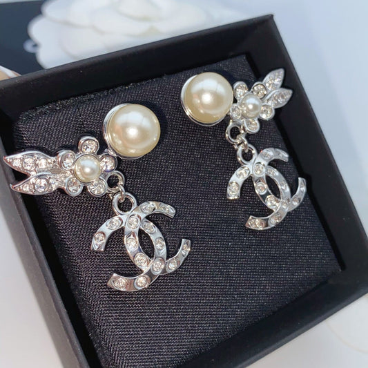 cha cc earrings brilliant starry sky design light gold free shipping