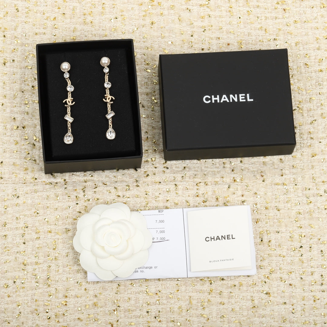 Chanel Long crystal double earrings MLD1905