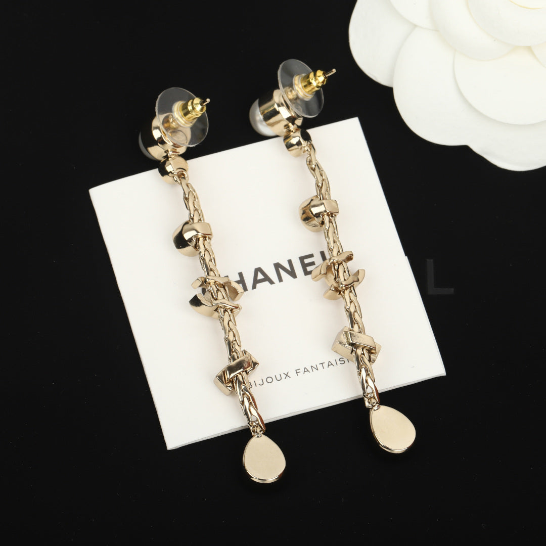 Chanel Long crystal double earrings MLD1905
