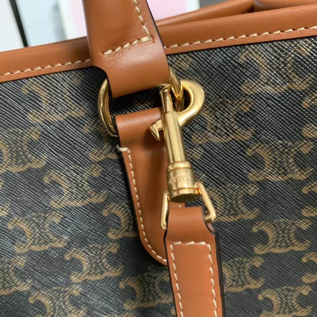 cl handbag cross body bags 35cm black free shipping mini horizontal cabas in triomphe canvas and calfskin