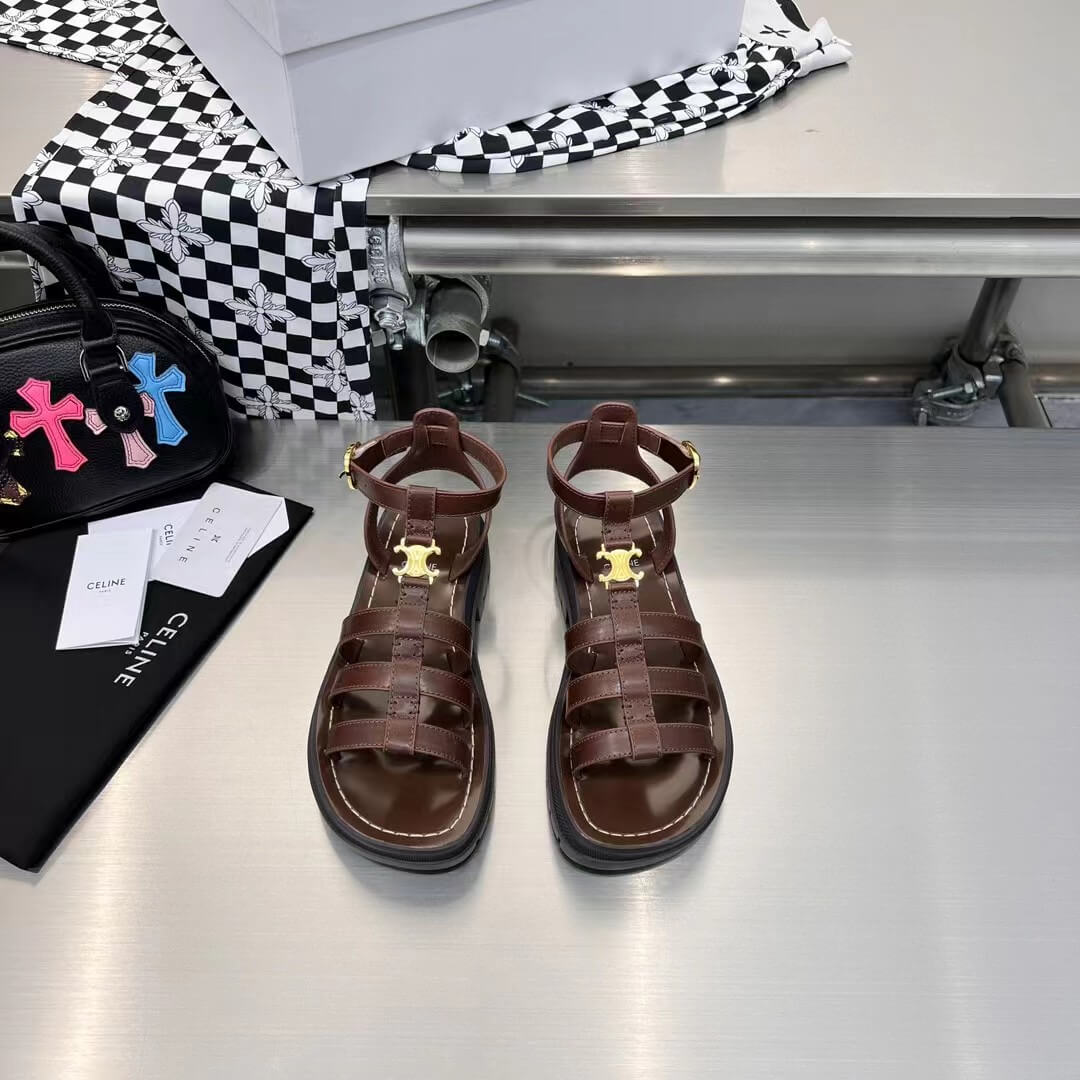 cl sandals brown 37 43mens size