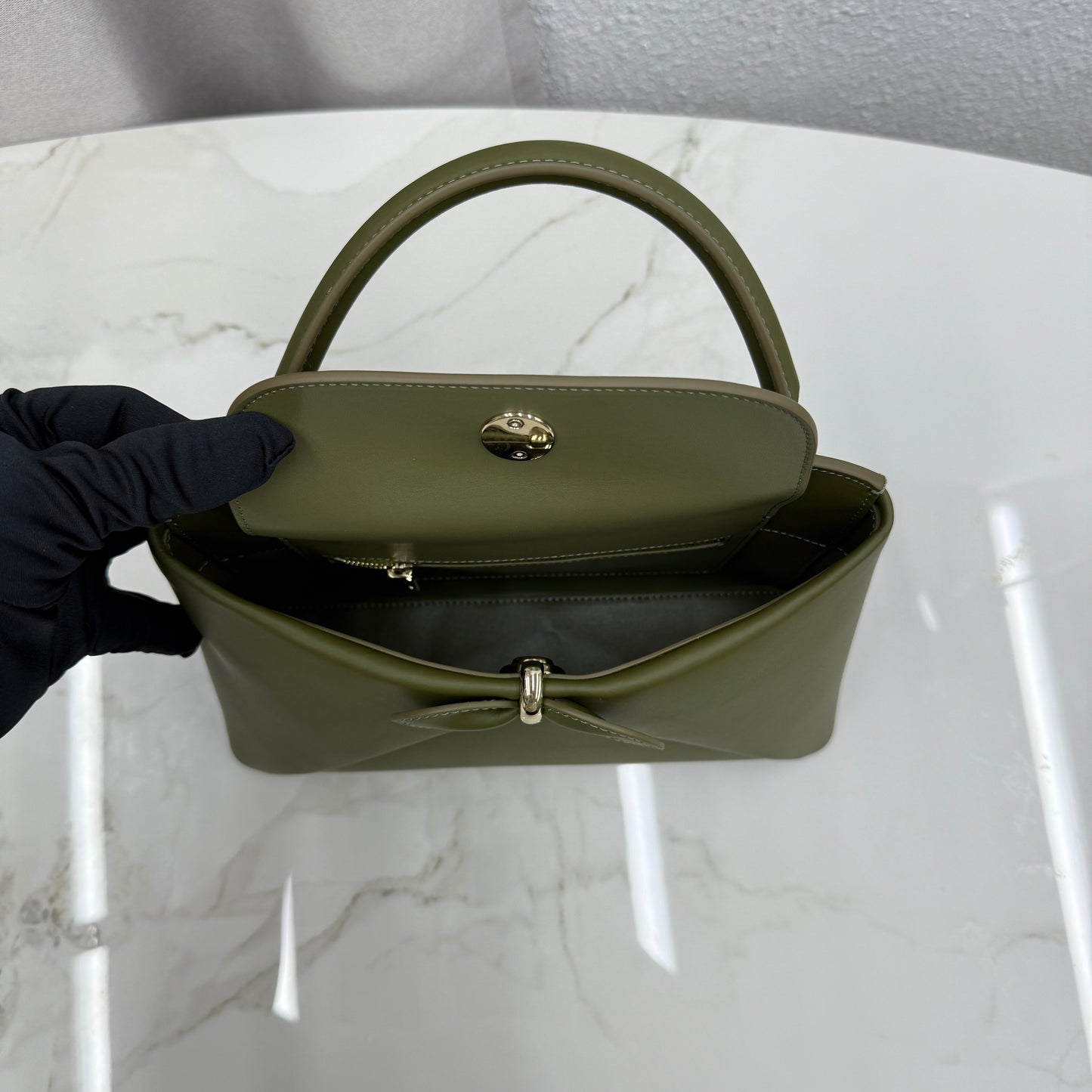 Dior Bow Tote Military Green Hardware DO0737 - Image 8